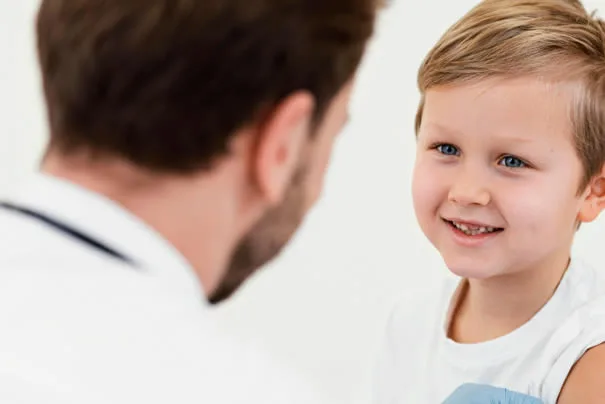 age-spots kid-with-dermatologist